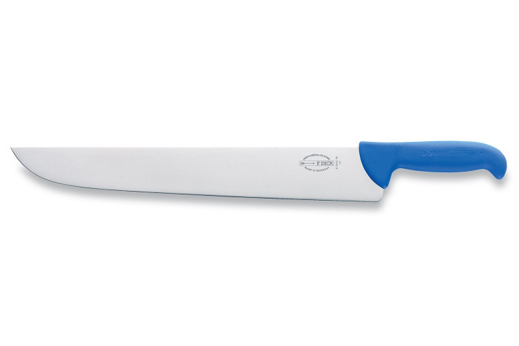 Couteau de boucher &agrave; lame large Dick Ergogrip lame 36cm manche bleu