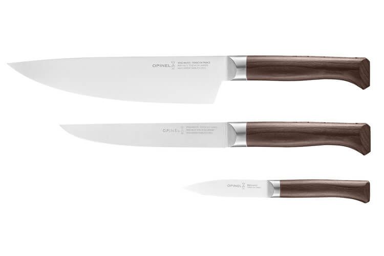 Coffret de 3 couteaux Opinel Les Forgés 1890 office + découper + chef 20