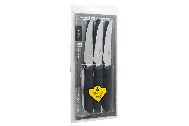 Set de 6 couteaux à steak Arcos Nova lame dentée 11cm