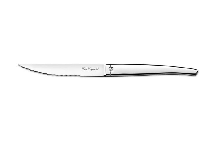 Couteau &agrave; steak Lou Laguiole Jet tout inox