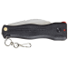 Couteau pliant à champignons noir Maserin acier inox 11cm avec brosse