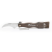 Couteau pliant à champignons manche noyer Maserin acier inox 11cm + brosse intégrée