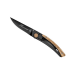 Couteau pliant Le Thiers Liner Lock Claude Dozorme acier noir bois d'olivier 10,5cm