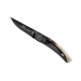 Couteau pliant Le Thiers Liner Lock Claude Dozorme acier noir corne claire 10,5cm