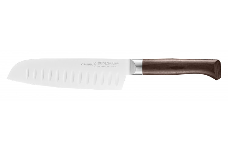 Couteau santoku alv&eacute;ol&eacute; Opinel Les Forg&eacute;s 1890 lame 17cm