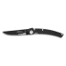 Couteau pliant denté noir Le Thiers Liner Lock Claude Dozorme carbone 12,5cm