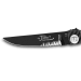 Couteau pliant denté noir Le Thiers Liner Lock Claude Dozorme carbone 12,5cm