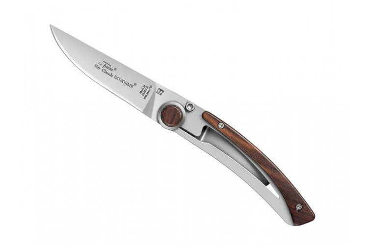 Couteau pliant Le Thiers Liner Lock Claude Dozorme fibre Vallernia 10,5 cm