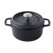 Cocotte ronde Invicta en fonte émaillée noire 18cm