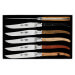 Coffret 6 couteaux Laguiole G.DAVID, 23 cm inox, manche bois, mitre inox