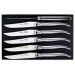 Coffret couteaux Laguiole G.DAVID, 6 couteaux table 23 cm tout inox, guilloché