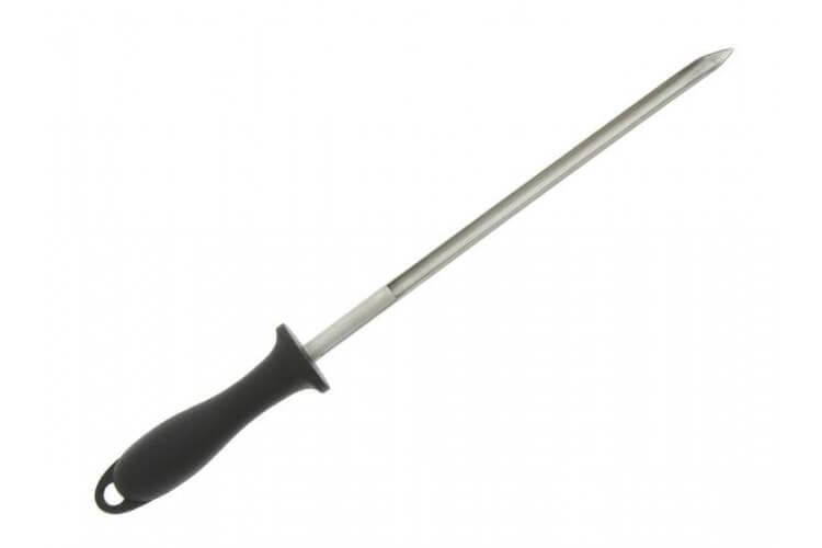 Lardoire tige 25cm en acier inox, manche noir