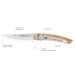 Couteau pliant Le Thiers Liner Lock Claude Dozorme bois d'olivier 10,5cm