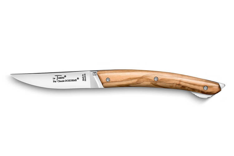 Couteau pliant Le Thiers Verrou Claude Dozorme manche bois d'olivier 12cm