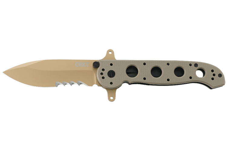 Couteau pliant CRKT M21-14DSFG manche G10 camoufl&eacute; d&eacute;sert 13cm