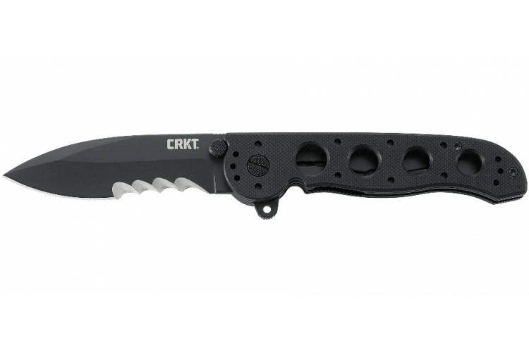 Couteau pliant CRKT M21 manche &agrave; trous G10 noir 