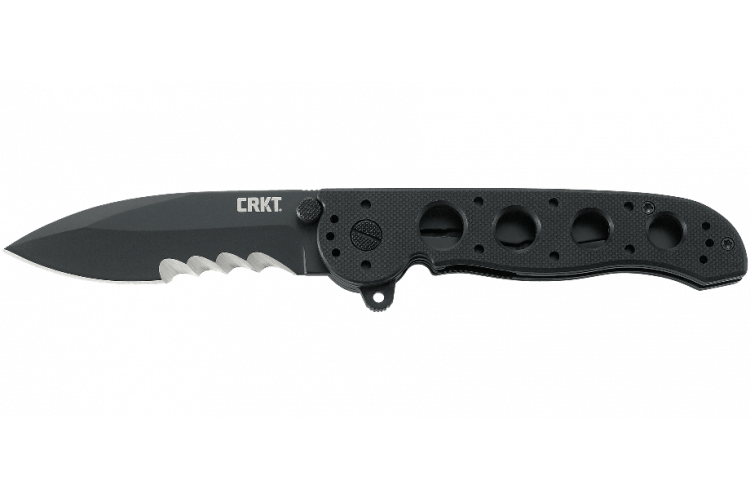 Couteau pliant CRKT M21 manche à trous G10 noir