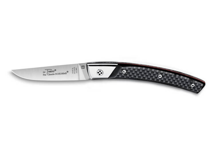 Couteau pliant Le Thiers Secret Claude Dozorme manche fibre de carbone 11cm