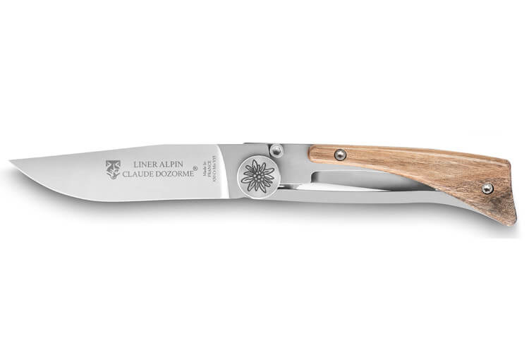 Couteau pliant Alpin Claude Dozorme manche noyer 10cm