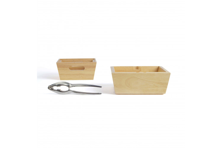 Set casse-noix Livoo avec 2 bols en bambou empilables
