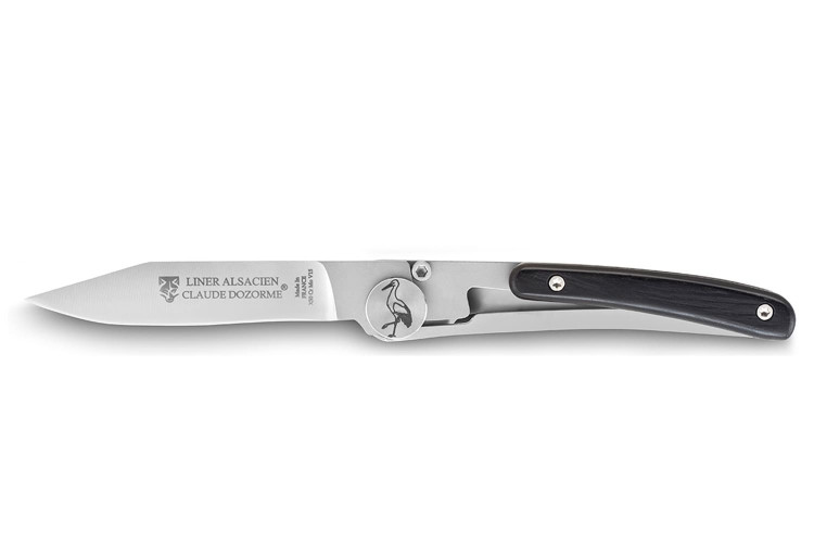 Couteau pliant Alsacien Claude Dozorme manche &eacute;b&egrave;ne 11,5cm