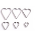 Set de 6 emporte-pièces Livoo forme coeur inox