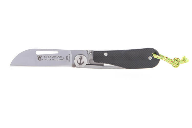 Couteau pliant Liner London Claude Dozorme manche fibre de carbone 11cm