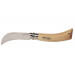 Couteau serpette Opinel n°8 lame inox 8cm manche en hêtre 