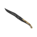 Couteau pliant ultra fin Laguiole Claude Dozorme noir manche corne de bélier 11cm