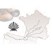 Couteau pliant Compostelle Voie de Tours Claude Dozorme manche chêne 12,5cm