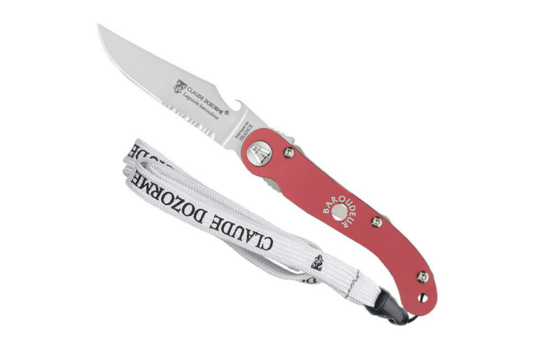 Couteau pliant Laguiole Claude Dozorme manche alu rouge 12cm