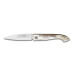 Couteau pliant Compostelle Voie du Puy Claude Dozorme manche corne 12,5cm