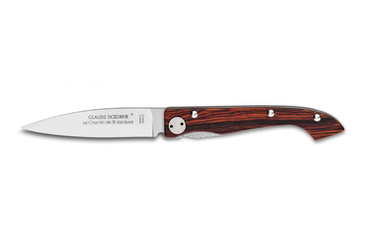 Couteau pliant Compostelle Voie de Velezai Claude Dozorme manche vallernia 12,5cm