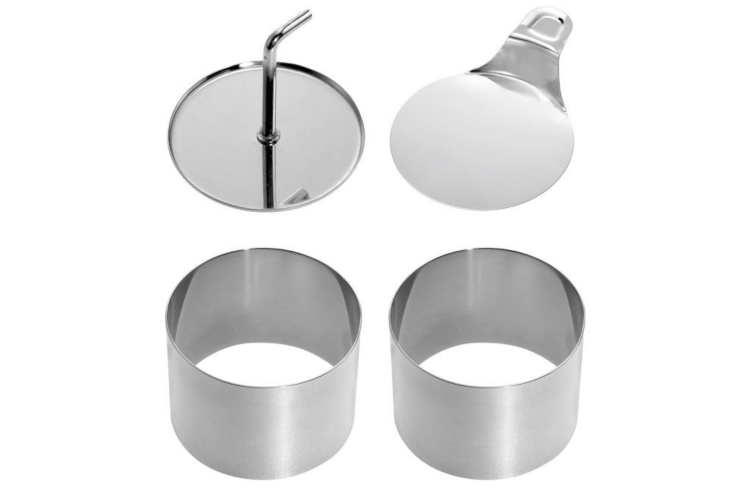 Lot 2 emporte&shy;-pi&egrave;ces ronds "Kreis" Westmark acier inox 7,5cm