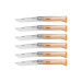 Boîte 6 couteaux Opinel n°12 acier inox manche hêtre 16cm