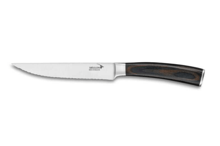 Couteau &agrave; steak D&eacute;glon Grande Table lame dent&eacute;e inox 12cm