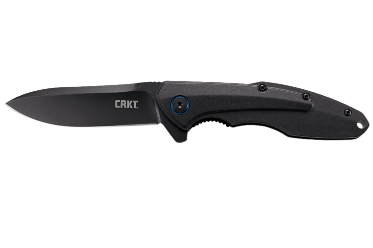 Couteau pliant CRKT Caligo 6215 aluminium anodis&eacute; noir 11,5cm
