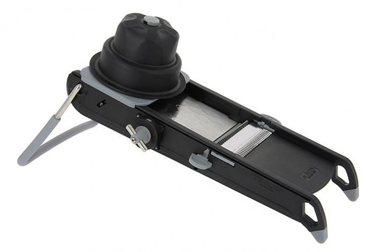 Mandoline De Buyer Swing Plus noire avec poussoir