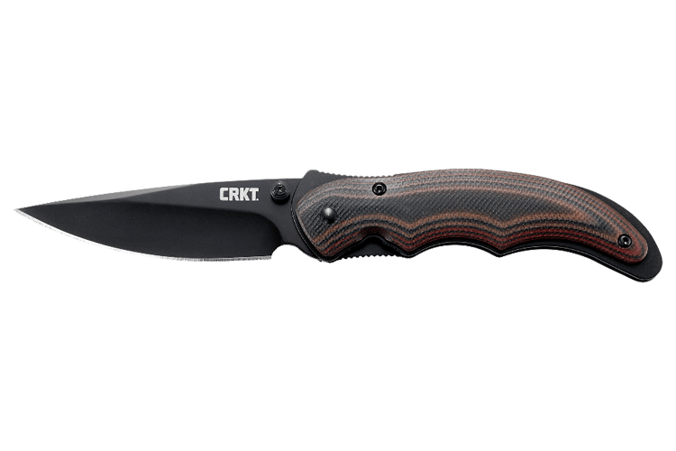 Couteau pliant CRKT Endorser manche G10 noir marron strié 10,5cm