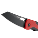 Couteau pliant noir CRKT Sketch 2430 gomme abs rouge et noir 10cm