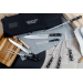 Mallette cuisinier Sabatier Chef 6 couteaux fabrication française + 1 fourchette + 1 fusil