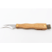 Couteau pliant à champignons Herbertz acier inox 7,5cm avec brosse