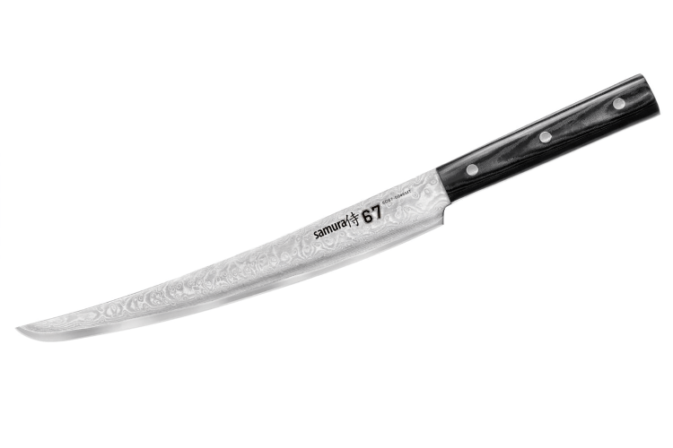 Couteau trancheur tanto Samura Damascus 67 damas VG10 23cm