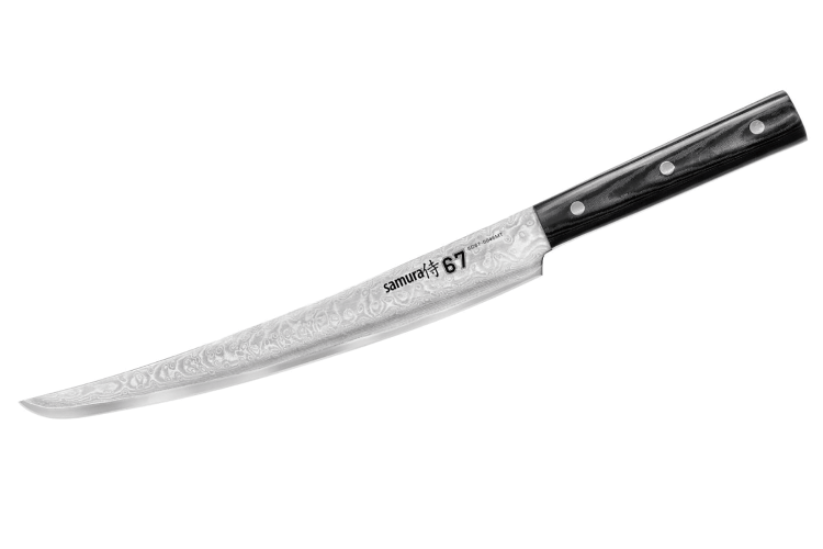 Couteau trancheur tanto Samura Damascus 67 damas VG10 23cm