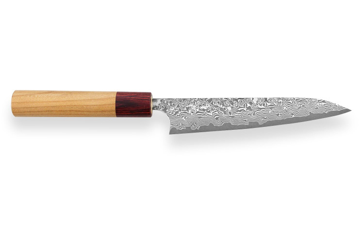 Couteau universel japonais artisanal Yoshimi Kato 15cm VG10 Nickel Damascus