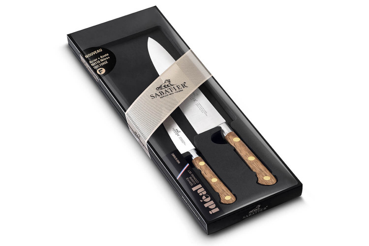 Coffret 2 couteaux Sabatier Perigord 100% forg&eacute;s Office + Chef
