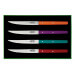 Coffret 4 couteaux de table Laguiole G.DAVID 23cm inox manche hêtre coloré "Néo"