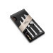 Coffret 3 couteaux Sabatier Toque Blanche Office + Universel + Mini Santoku
