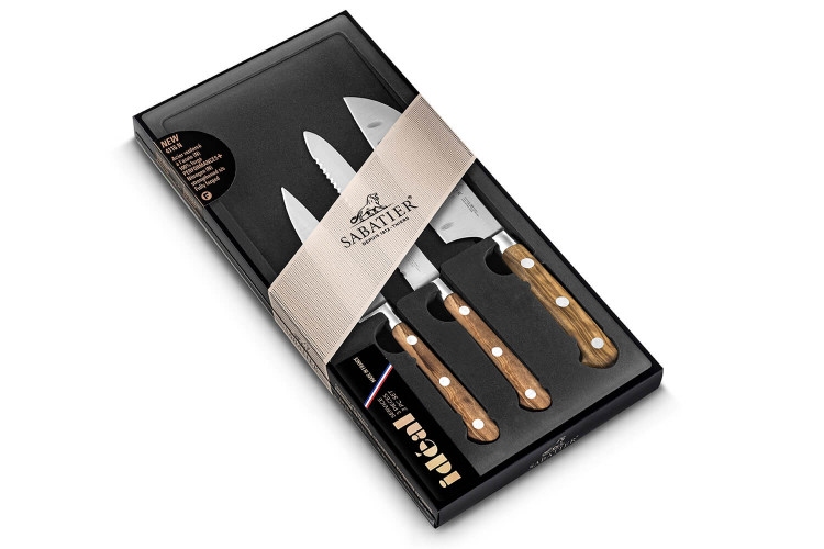 Coffret 3 couteaux Sabatier Proven&ccedil;ao Office + Universel + Mini Santoku
