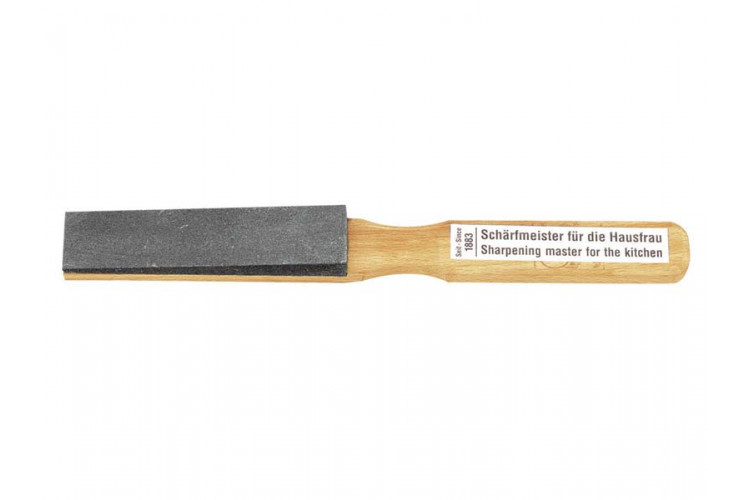Pierre naturelle d'Arkansas domestique sur paddle en bois